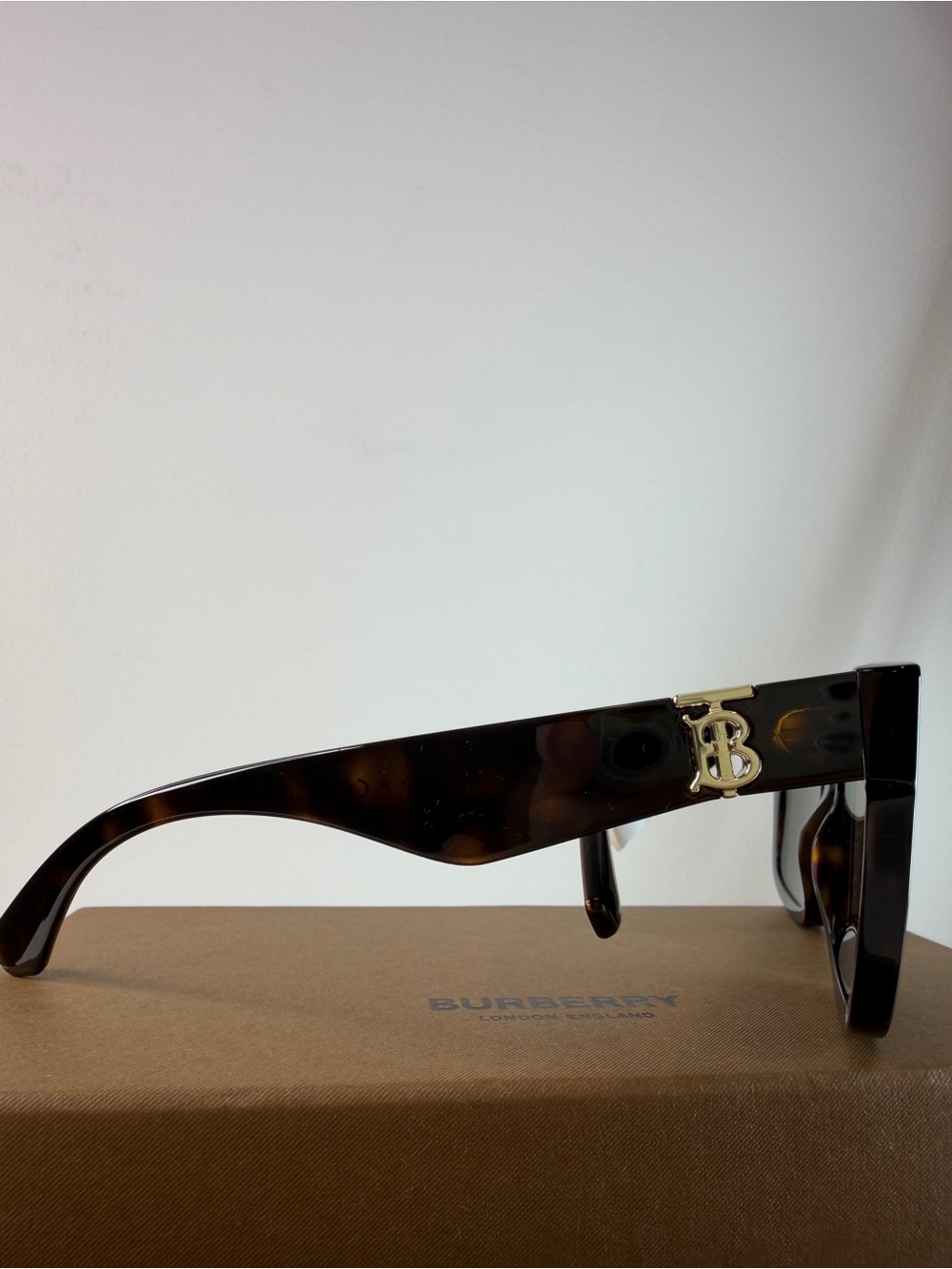 Burberry BE4419 54mm Square Sunglasses Dark Havana Brown Lens Women - Picture 4 of 11